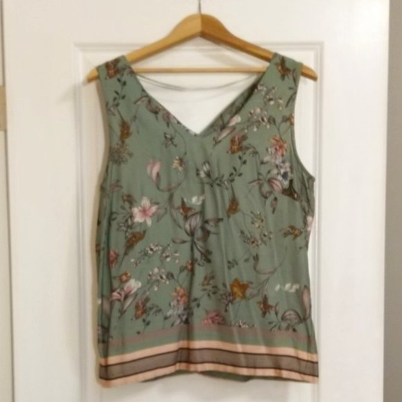 Lily Blake Birds and Flowers Bamboo Tie Up Top - Picture 4 of 11